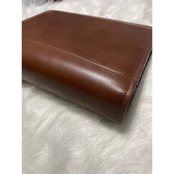 Brown Leather Portfolio Binder / Calendar With & Inner Pockets - Picture 4 of 10
